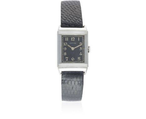 A RARE GENTLEMAN'S STAINLESS STEEL UNIPLAN REVERSO WRIST WATCHCIRCA 1930s, PRE JAEGER-LECOULTREMovement: 15J, manual wind, ca