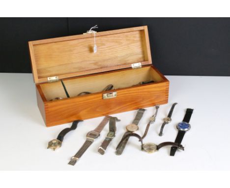 A collection of mixed watches to include vintage Swiss. 