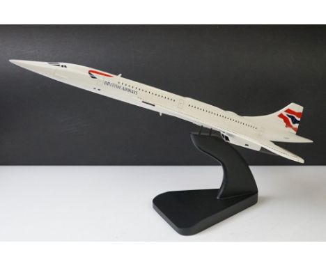 Bravo Delta Model of Concorde in it's original box, the box marked ' Concorde British Airways New Livery, N. Nose, model 59cm