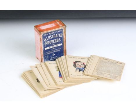 Jaques of London ' Illustrated Proverbs ' 1st series Playing Card Game, c.1870, 63 cards in original box together with a Jaqu