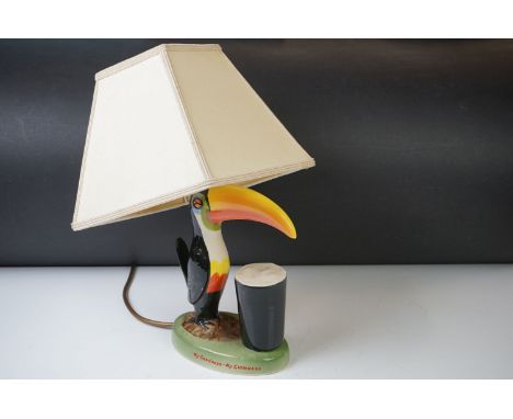 Advertising - Carlton ware Guinness Toucan Ceramic Table Lamp, motto reads ' My Goodness - My Guinness ' to both sides, 28cm 