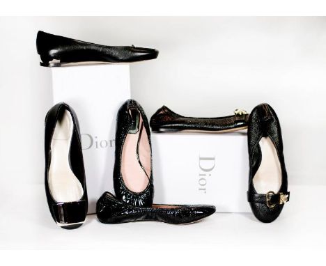 Three pairs of Christian Dior pumps, boxed (sizes 35 and 35 1/2)