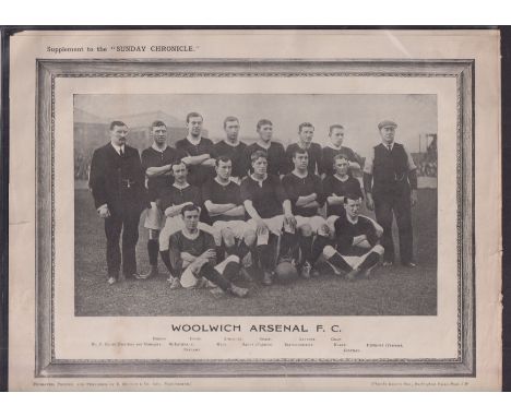 Trade issues, Sunday Chronicle, Football Teams, b/w supplement issues, approx. 280mm x 220mm, (set, 40) issued 1906/07, inc. 