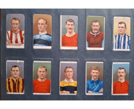 Cigarette cards, 199 cards in vintage Wills Slip in Album, including Ogden's Famous Footballers (set 50 cards, including Bill