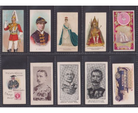 Cigarette cards, Lambert & Butler, 10 early type cards, Types of British Army Black Specialities back, Jockeys No Frame, Coro