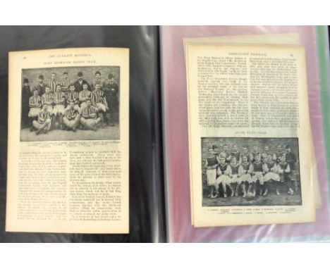 Football extracts, a folder containing a selection of extracts from the Ludgate Monthly Magazine 1892 and 1893, mostly club h