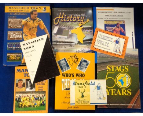 Mansfield Town FC, a collection of nine books and booklets inc. two Souvenir Albums with printed pictures of players etc, 194