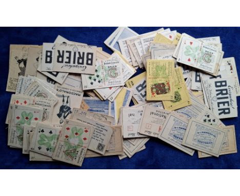 Cigarette cards, Canada W C MacDonald Inc, over 1400 cards, many different series, including Playing Card Series, Ship backs,