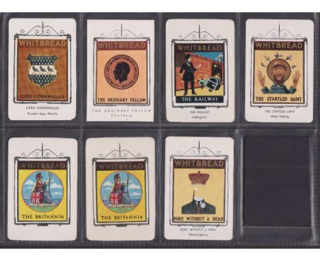 Trade cards, Whitbread Inn Signs, 7 cards. Britannia Inn Single card issue (printed and plain back), Single card issues of Th