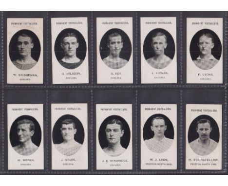 Cigarette cards, Taddy, Prominent Footballers (No Footnote), 17 cards, Chelsea (8), Preston North End (3), QPR (5) & West Ham