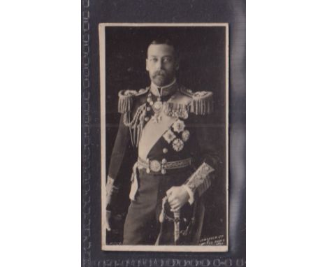 Cigarette card, C H Jorden Ltd, Celebrities of the Great War, type card, no caption but 'HM King George V' subject (very ligh