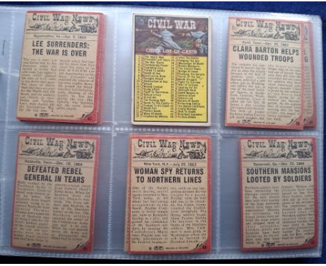 Cigarette & trade cards, Mixture in modern album. A&BC Gum Civil War News (set 88 cards, checklist marked, otherwise fair/ ma