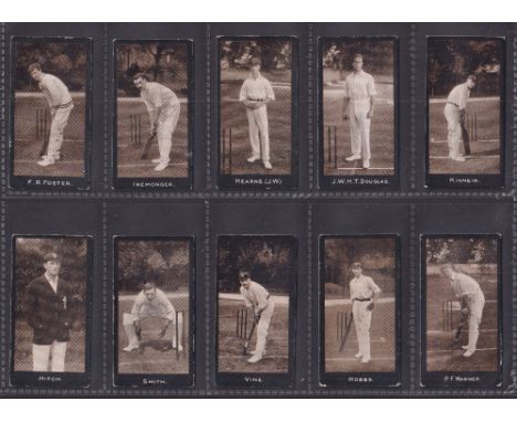 Cigarette cards, Cricket, F&J Smith's Cricketers 1st Series (set 50 cards) (some light knocks on corners and edges, a few wit