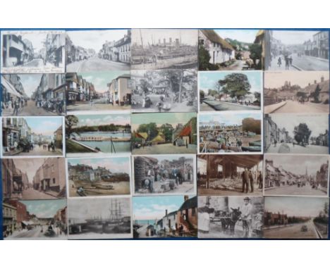 Postcards, a UK collection of approx. 79 cards with RPs of Callander Main St, St Ives harbour (2), sand models Weymouth, Flor