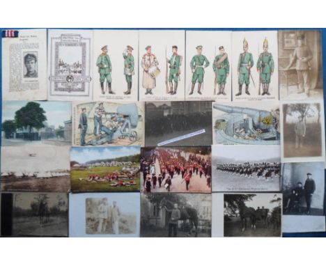 Postcards, Military, a mixed collection of approx. 47 cards, with RPs of soldiers in uniform, groups, German Torpedo Division