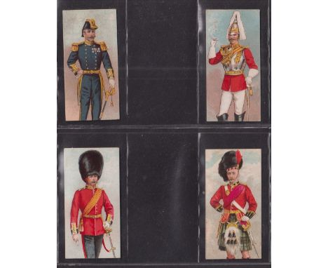 Cigarette cards, Lambert & Butler Types of the British Army & Navy (set 4 cards) all with Brown 'Specialities' backs (1 card 