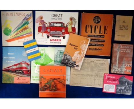 Transportation, Ephemera, a selection of approx. 100 items covering motoring, rail, cycling, shipping, canals, Ian Allen Rail