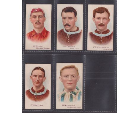 Cigarette cards, Cricketers, Footballers & Jockeys (250 subjects backs), 5 cards, all Footballer subjects, Boyd Arsenal, Cowa