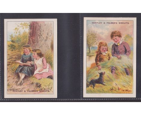 Trade cards, Huntley & Palmer, Enfants au Jeu (Children at Play) HUT-7 (set 12 cards, all with 'Genoa' as first word on 3rd c