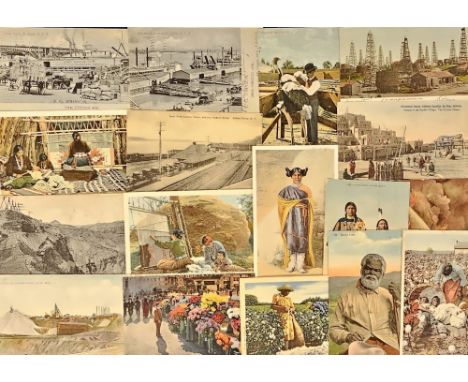 Postcards, USA, a collection of approx. 430 cards of the USA, the majority coloured cards of towns and cities, with stree4t s