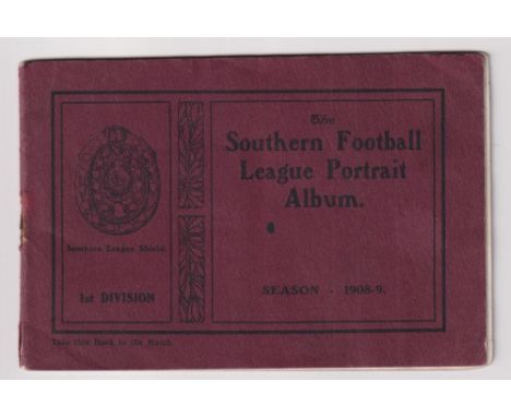 The Southern League Football Portrait Album, 1st Division, 1908-09, booklet published by Sargeant Bros., West Drayton. Album 