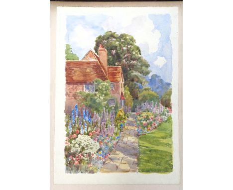 Scrap Books, a collection of 6 large format late 19th/early 20thC scrap books containing greetings cards, original art work, 