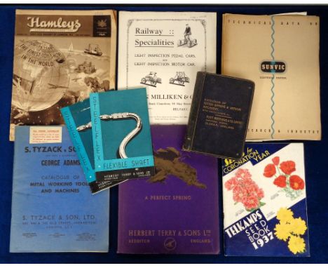 Advertising Catalogues and Pamphlets, 9 vintage catalogues to include 1938 Herbert Terry & Sons Ltd A Perfect Spring featurin