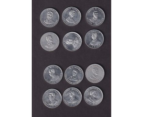 Trade issue, Thomson, Footballers & Racing Cars (thin metal coins), two sets of six, Adventure issue, Jack Bolton, Roxburgh N