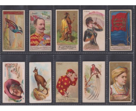 Cigarette cards, USA, Allen & Ginter, a collection of type cards, one each from ten different series, Game Birds, Great Gener