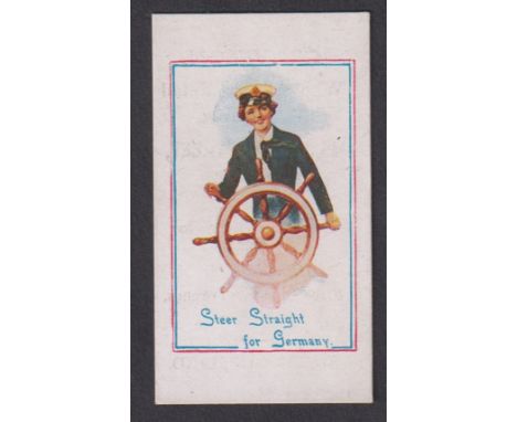 Cigarette card, Graveson, Army Pictures, Cartoons etc, type card, 'Steer Straight for Germany' (gd) (1)