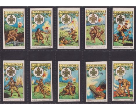 Cigarette cards, Anonymous printed backs, VC Heroes (set 41 cards) (a few cards with light foxing, gen gd)