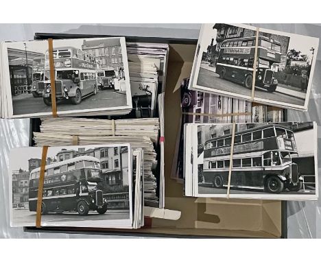 From the David Harvey Photographic Archive: a box of 750+ b&amp;w, postcard-size PHOTOGRAPHS of pre-war Bristol G and K type 