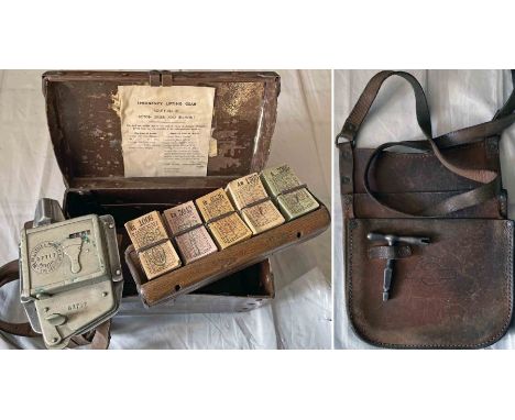 London Transport 1940s/early 1950s BUS CONDUCTOR'S KIT ex route 88 comprising a Bell Punch TICKET MACHINE (serial no 67717, i
