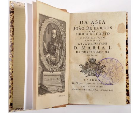 BARROS, João de; COUTO, Diogo do.- Da Asia de João de Barros e Diogo de Couto.- Nova edição.- Lisboa: Na Regia Officina Typog