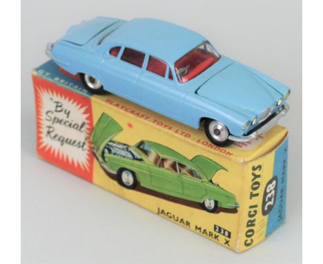 Corgi - Jaguar Mark X with luggage, No.238, boxed with one end flap missing