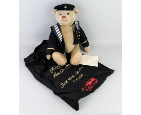 A Steiff limited edition Kapitan 1910 teddy bear, North American exclusive edition, 51cm high, No.904/1910, in bag with certi