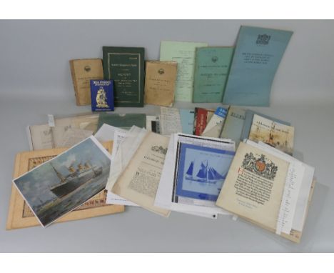 A quantity of maritime and Humber pilotage and Conservancy Board ephemera, including pilotage bye-laws, the Admiralty list of