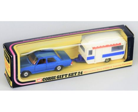 Corgi - Gift Set No.24 Mercedes-Benz 240D and Touring Caravan, boxed