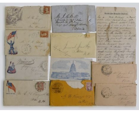 American Civil War - a quantity of correspondence and ephemera from troops in the 2nd, 5th and 12th New Hampshire Volunteer r