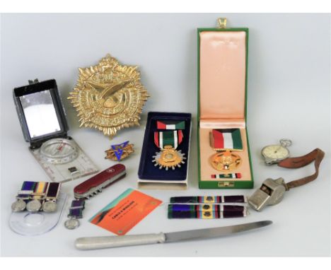 Miniature Gulf War medals, including a set of miniatures of campaign medal Northern Ireland and South Arabia, The Gulf Medal 