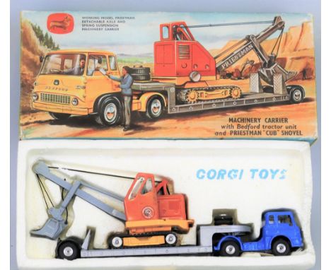 Corgi - Gift Set No.27 Machinery Carrier with Bedford Tractor Unit and Priestman Cub Shovel, boxed