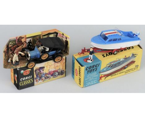 Corgi - Dolphin 20 Cruiser on Wincheon trailer, No.104, boxed and Classic 1915 Ford Model T, No.9013, boxed with inner (2)