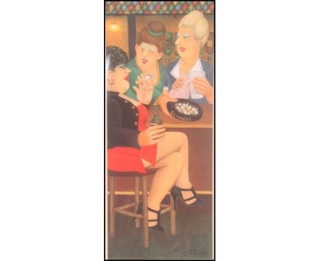BERYL COOK  Homage to Gilroy /  Guinness retro vintage memorabilia print run of 80/650 entitled ' The Last Gasp '. 55cm high 
