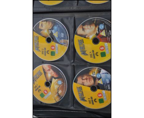 Mixed collection of DVD 's in carry case to include : STAR TREK - THE ORIGINAL SERIES - season 1 complete ,  discs 1-8 , seas