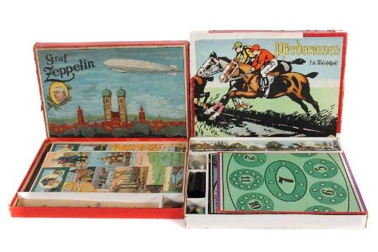 Reserve 50 Eur 2 Brettspiele Um 1920 30 1x Pferderennen Scholz Spiele Inhalt Mit 2 Spi