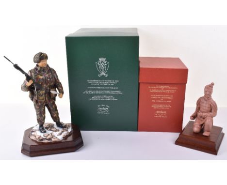 Two Ashmor limited edition porcelain figures, A Kneeling Cross Bowman of the Terracotta Army and A Soldier of the 1st Battali