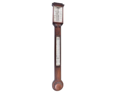 A 19th century rosewood stick barometer, Winter Optician, Newcastle Upon Tyne, 96cm