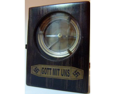 Boxed compass with German markings
