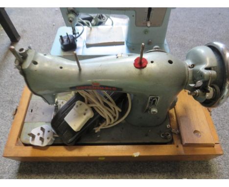 THREE VINTAGE SEWING MACHINES A/F 