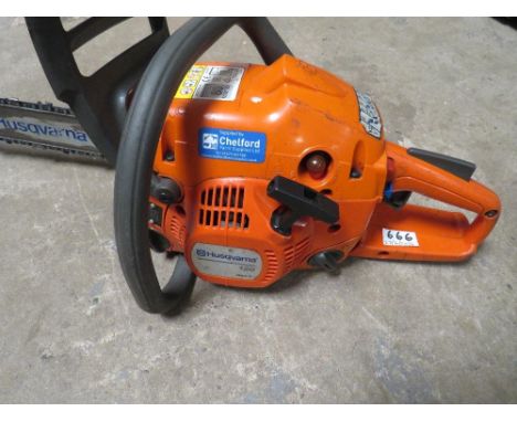 A HUSQVARNA 120 MK 2 PETROL CHAINSAW WITH 13" BLADE 
